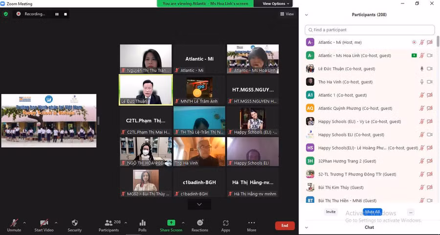Hội thảo được tổ chức trực tuyến.