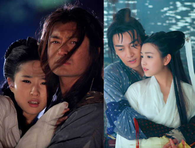 Thần điêu đại hiệp 2006 (ảnh trái) là một trong những bộ phim Kim Dung thành công nhất về mặt truyền thông và hình ảnh. Ngoại cảnh đẹp, kỹ thuật quay tốt, đặc biệt diễn xuất chân thực của nam chính Huỳnh Hiểu Minh khiến bộ phim gây sốt ở nhiều nước châu Á. Thời điểm này, khác với sự trung thành nguyên tác trong những năm đầu, các nhà làm phim tìm đến sự mới lạ. Điều này tạo ra không ít tranh cãi. Bản phim năm 2014 của Trần Hiểu và Trần Nghiên Hy (phải) bị cho “phá nát” tác phẩm. Nhưng điều đó không có nghĩa phim thất bại. Thậm chí, Trần Hiểu - Nghiên Hy còn tỏa sáng toàn châu Á. Thần điêu đại hiệp 2006 (ảnh trái) là một trong những bộ phim Kim Dung thành công nhất về mặt truyền thông và hình ảnh. Ngoại cảnh đẹp, kỹ thuật quay tốt, đặc biệt diễn xuất chân thực của nam chính Huỳnh Hiểu Minh khiến bộ phim gây sốt ở nhiều nước châu Á. Thời điểm này, khác với sự trung thành nguyên tác trong những năm đầu, các nhà làm phim tìm đến sự mới lạ. Điều này tạo ra không ít tranh cãi. Bản phim năm 2014 của Trần Hiểu và Trần Nghiên Hy (phải) bị cho “phá nát” tác phẩm. Nhưng điều đó không có nghĩa phim thất bại. Thậm chí, Trần Hiểu - Nghiên Hy còn tỏa sáng toàn châu Á.