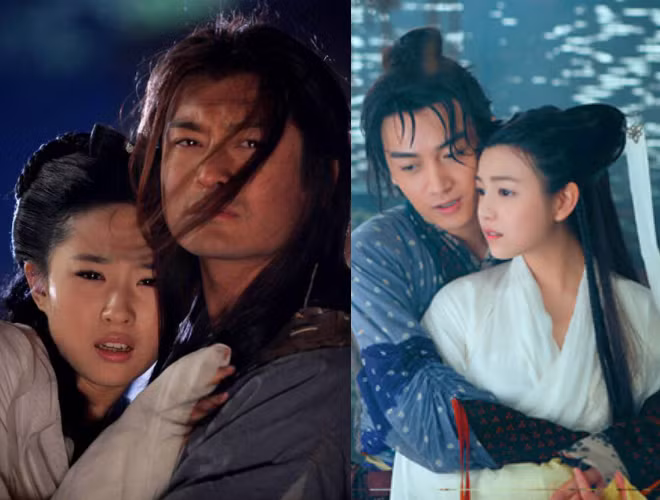 Thần điêu đại hiệp 2006 (ảnh trái) là một trong những bộ phim Kim Dung thành công nhất về mặt truyền thông và hình ảnh. Ngoại cảnh đẹp, kỹ thuật quay tốt, đặc biệt diễn xuất chân thực của nam chính Huỳnh Hiểu Minh khiến bộ phim gây sốt ở nhiều nước châu Á. Thời điểm này, khác với sự trung thành nguyên tác trong những năm đầu, các nhà làm phim tìm đến sự mới lạ. Điều này tạo ra không ít tranh cãi. Bản phim năm 2014 của Trần Hiểu và Trần Nghiên Hy (phải) bị cho “phá nát” tác phẩm. Nhưng điều đó không có nghĩa phim thất bại. Thậm chí, Trần Hiểu - Nghiên Hy còn tỏa sáng toàn châu Á.