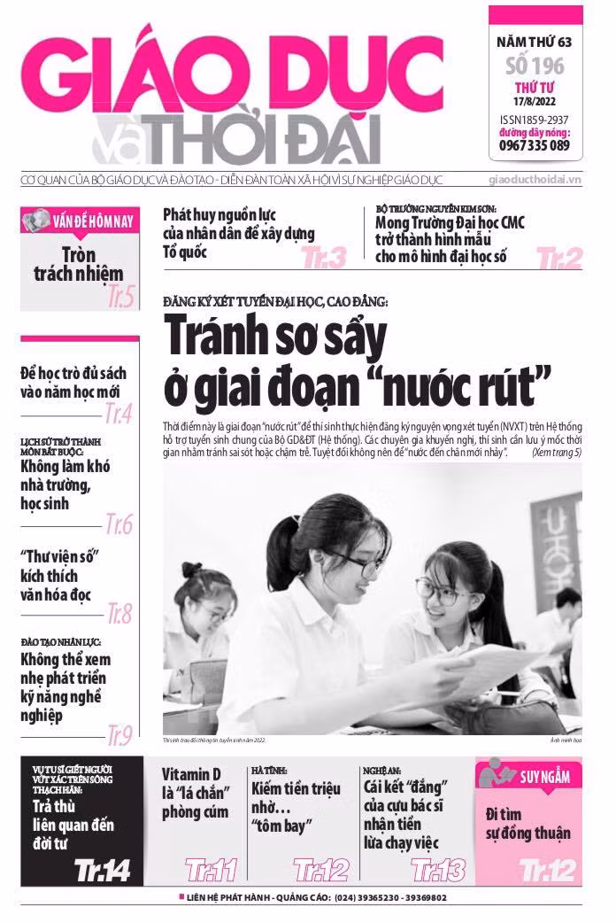 Tin tức báo in số 196, ra ngày hôm nay 17/8/2022