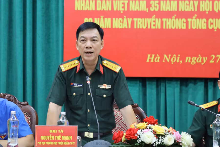 Đại tá Nguyễn Thế Mạnh - Phó Cục trưởng Cục Tuyên huấn.