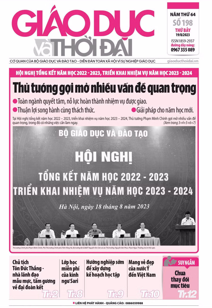 Tin tức báo in 19/8: 12 nhiệm vụ trọng tâm trong năm học mới
