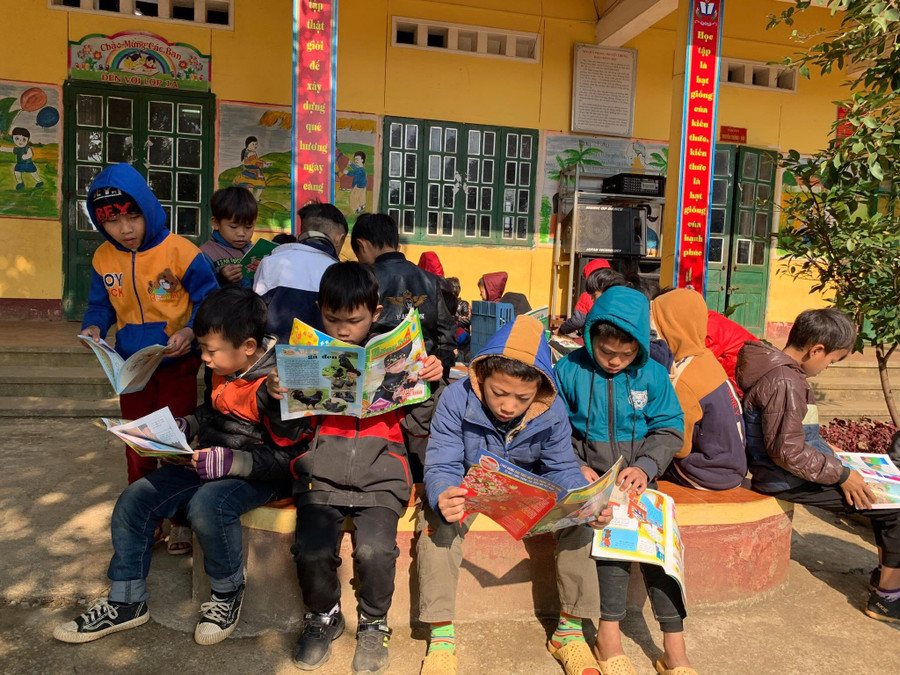 Tăng cường văn hóa đọc ở các trường Tiểu học có học sinh dân tộc. Ảnh: Đức Trí Tăng cường văn hóa đọc ở các trường Tiểu học có học sinh dân tộc. Ảnh: Đức Trí
