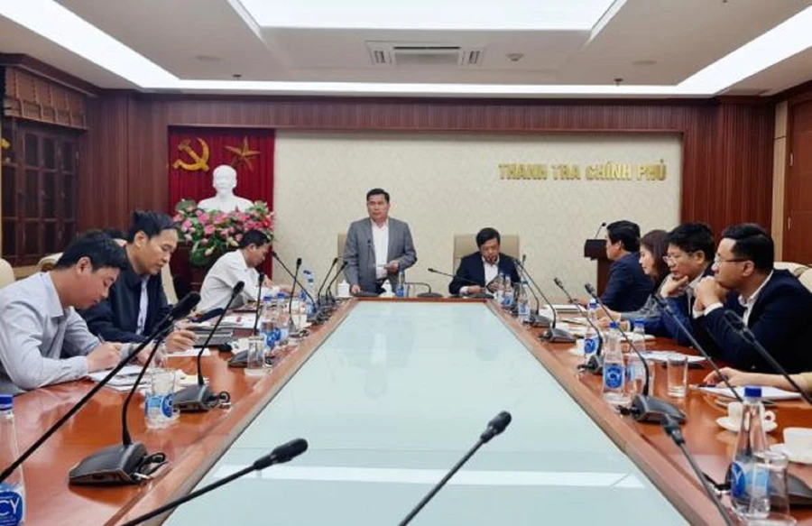 Buổi công bố kết luận thanh tra về những vụ việc xảy ra tại Công ty CP Thể dục thể thao Việt Nam.