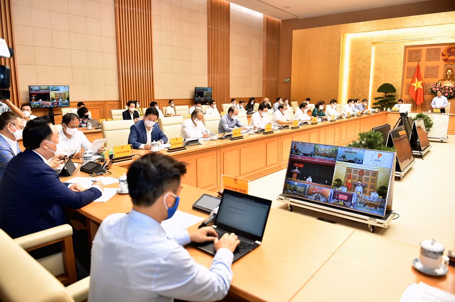 Hội nghị kết nối tới các điểm cầu trong cả nước. Nguồn: VGP.