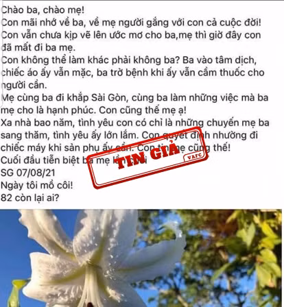 Trung tâm xử lý tin giả Việt Nam khuyến cáo không chia sẻ thông tin "Bác sĩ Khoa" ảnh 1