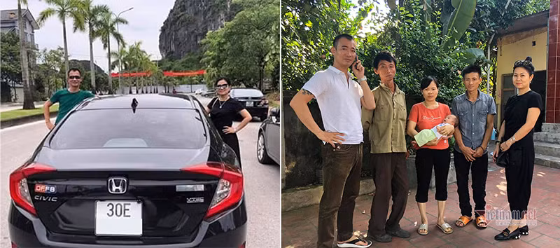 Hai vợ chồng anh Bình Minh - chị Mai Linh (ảnh bên trái, ở Hà Nội) là thành viên sáng lập nhóm "Những chuyến xe yêu thương", đưa các bệnh nhân nghèo về quê miễn phí. Nguồn: VNN.