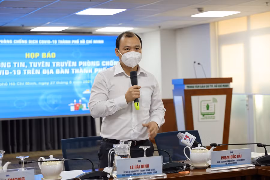 Phó trưởng Ban Tuyên giáo Trung ương Lê Hải Bình. Ảnh: Trung tâm báo chí TP Hồ Chí Minh.