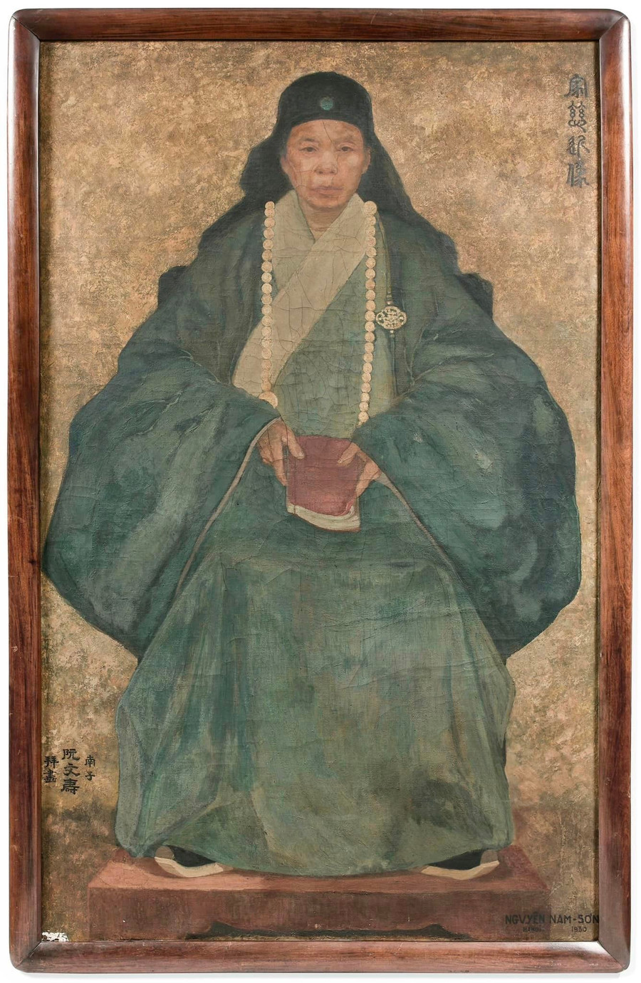 Tác phẩm 'Chân dung mẹ tôi' vẽ năm 1930 - chất liệu sơn dầu, kích thước 170 x 103,5cm. Tác phẩm 'Chân dung mẹ tôi' vẽ năm 1930 - chất liệu sơn dầu, kích thước 170 x 103,5cm.