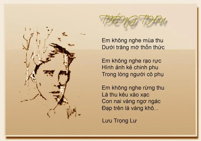 Lưu Trọng Lư với tác phẩm Tiếng thu.