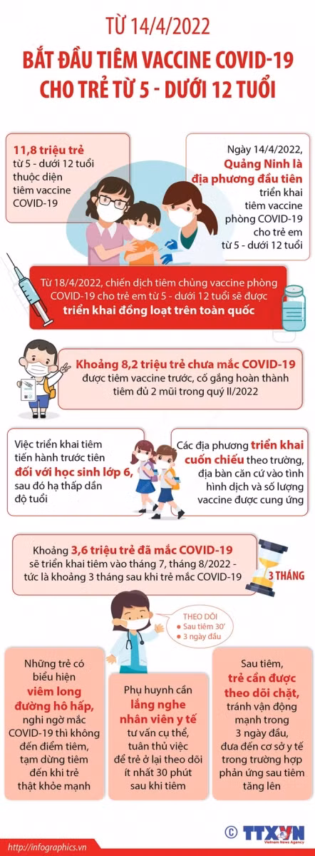 Đã có 3 địa phương triển khai tiêm vắc xin phòng Covid-19 cho trẻ từ 5 đến dưới 12 tuổi ảnh 1