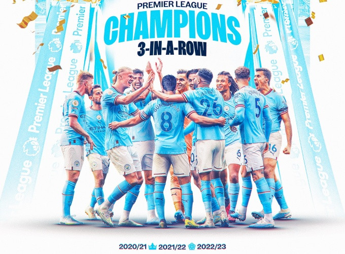 Man City giành cú ăn 3 vĩ đại mùa giải 2022-2023. Man City giành cú ăn 3 vĩ đại mùa giải 2022-2023.