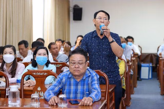 Cử tri Nguyễn Xuân Sinh: Lãnh đạo Đảng, Nhà nước, Chính phủ "nói đi đôi với làm". Ảnh: VGP/Nhật Bắc.