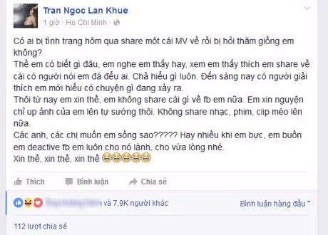 Lan Khue bi fan Son Tung M-TP ham doa vi chia se We Don