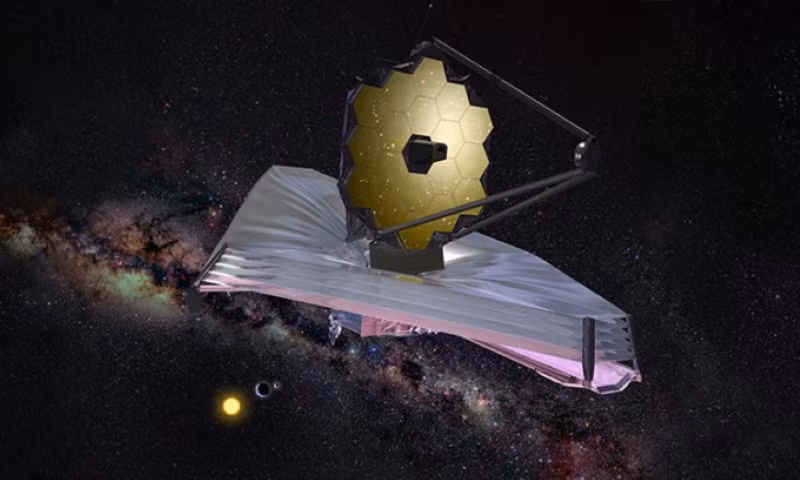 Mô phỏng kính James Webb hoạt động trong không gian. Ảnh: NASA