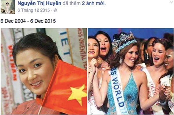 Không nhận ra nổi Hoa hậu Nguyễn Thị Huyền sau khi “mất tích“ ảnh 5 Trước đó, Nguyễn Thị Huyền chỉ cập nhật ảnh mang tính chất kỉ niệm lên trang cá nhân.