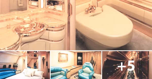 Nội thất chuyên cơ dát vàng của Quốc vương Hassanal Bolkiah