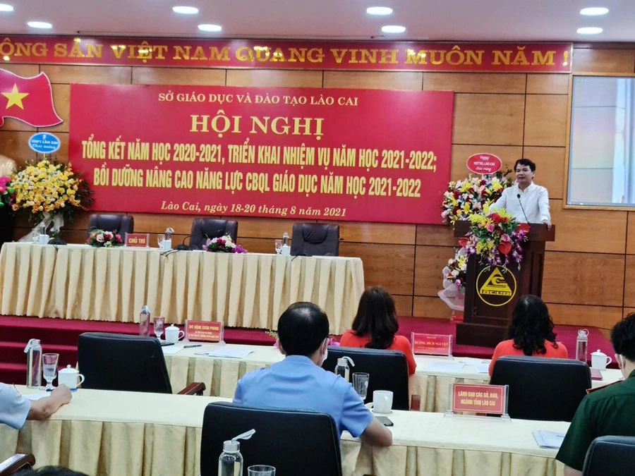 Hội nghị trực tuyến tổng kết năm học 2020 – 2021 tỉnh Lào Cai. 