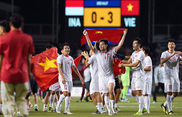 Việt Nam từng đánh bại Indonesia 3-0 ở chung kết SEA Games 30.
