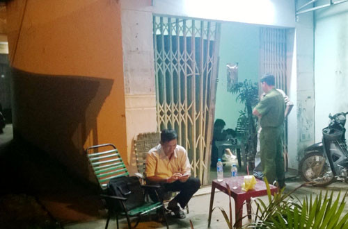 Hiện trường hôm xảy ra vụ án. Ảnh: An Nhơn Hiện trường hôm xảy ra vụ án. Ảnh: An Nhơn