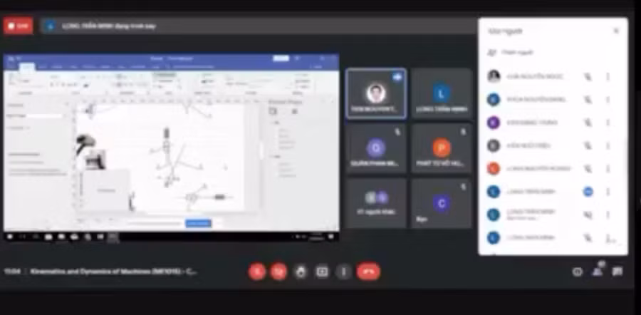 Màn hình lớp học trực tuyến giảng viên có phát ngôn gây tranh cãi với sinh viên.
