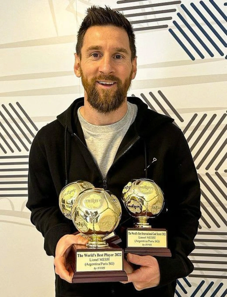 Messi nhận hat-trick giải thưởng cá nhân của IFFHS sau thành công rực rỡ trong năm 2022. Messi nhận hat-trick giải thưởng cá nhân của IFFHS sau thành công rực rỡ trong năm 2022.