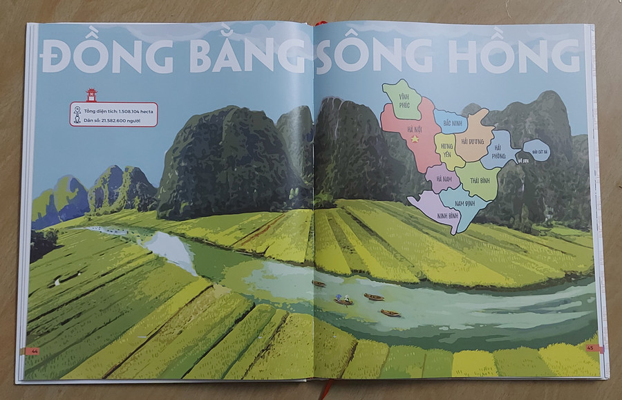 Những hình ảnh minh họa đẹp lung linh trong 'Đất nước gấm hoa'. Ảnh: Anh Sơn