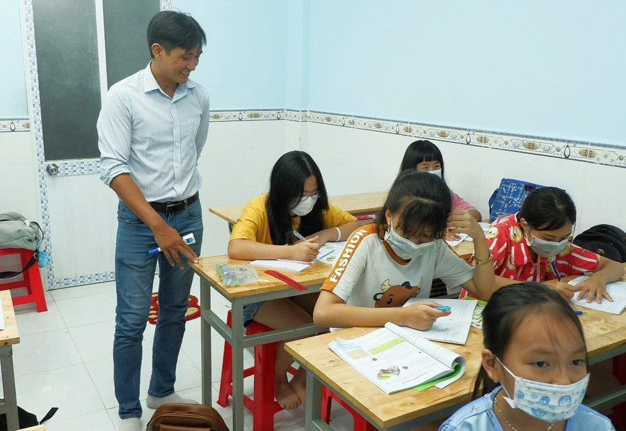 Điều mà thầy Khánh hạnh phúc nhất là học sinh hiểu bài, tiến bộ nhanh chóng.