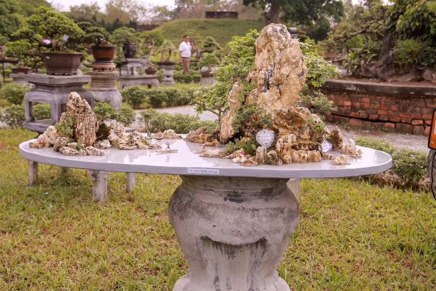 Tác phẩm Vịnh An Lạc tại triển lãm.