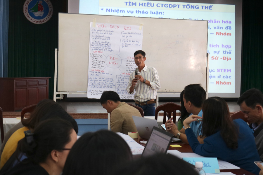 218 GV cốt cán được bồi dưỡng để chuẩn bị cho thực hiện CTGDPT mới.
