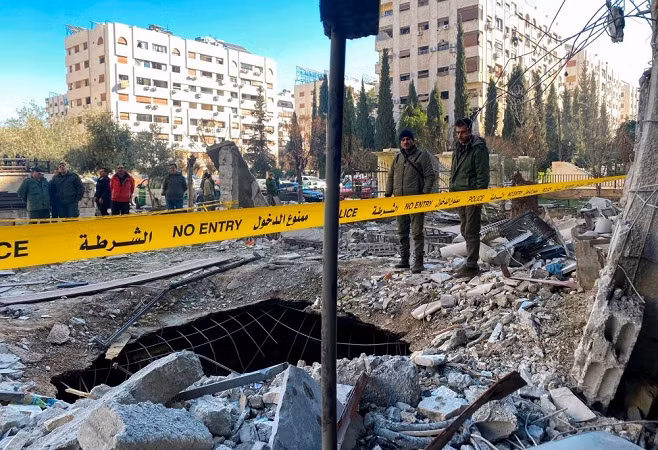 Hiện trường một vụ tấn công bằng UAV vào căn cứ Mỹ ở Syria, ngày 23/10/2023