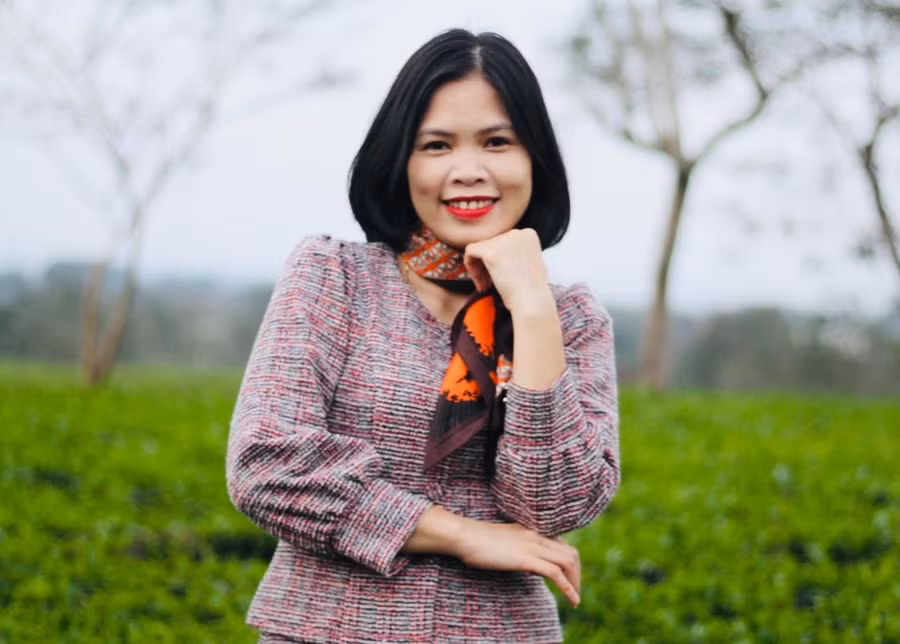 Cô Trần Thị Diệp, giáo viên Toán, Trường THPT Phúc Trạch.