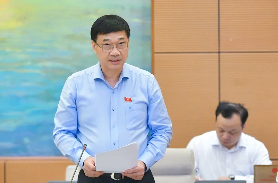 Ông Vũ Hồng Thanh, Chủ nhiệm Ủy ban Kinh tế phát biểu tại phiên họp Ủy ban Thường vụ Quốc hội, sáng 13/5.