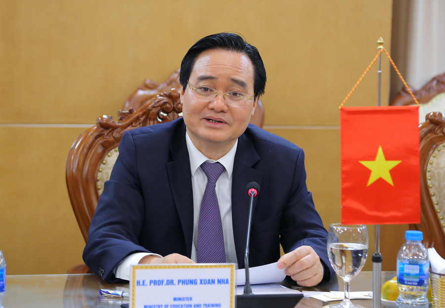 Bộ trưởng Phùng Xuân Nhạ phát biểu tại buổi tiếp Bộ trưởng María Julia Muñoz. Ảnh: Việt Hà Bộ trưởng Phùng Xuân Nhạ phát biểu tại buổi tiếp Bộ trưởng María Julia Muñoz. Ảnh: Việt Hà