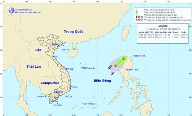  Biển Đông gió giật cấp 8