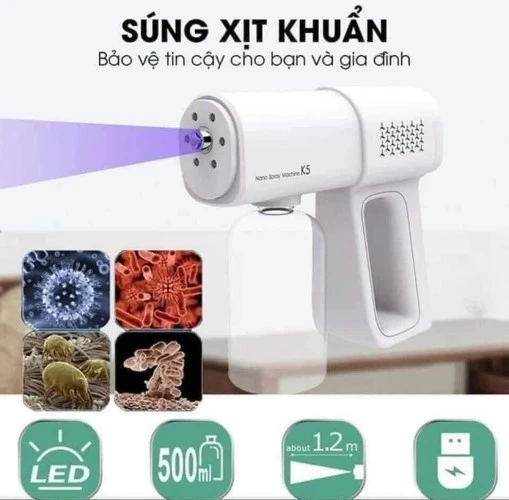 Nhiều loại súng phun khử khuẩn được giới thiệu trên thị trường.