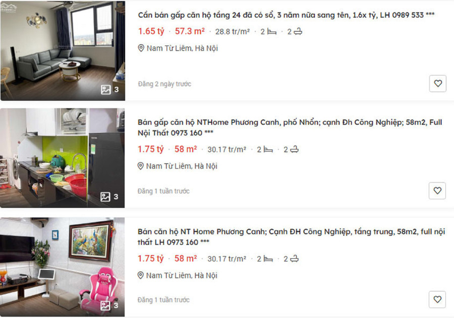 Giao dịch mua bán các căn hộ xã hội thuộc dự án NT Home diễn ra công khai trên mạng.