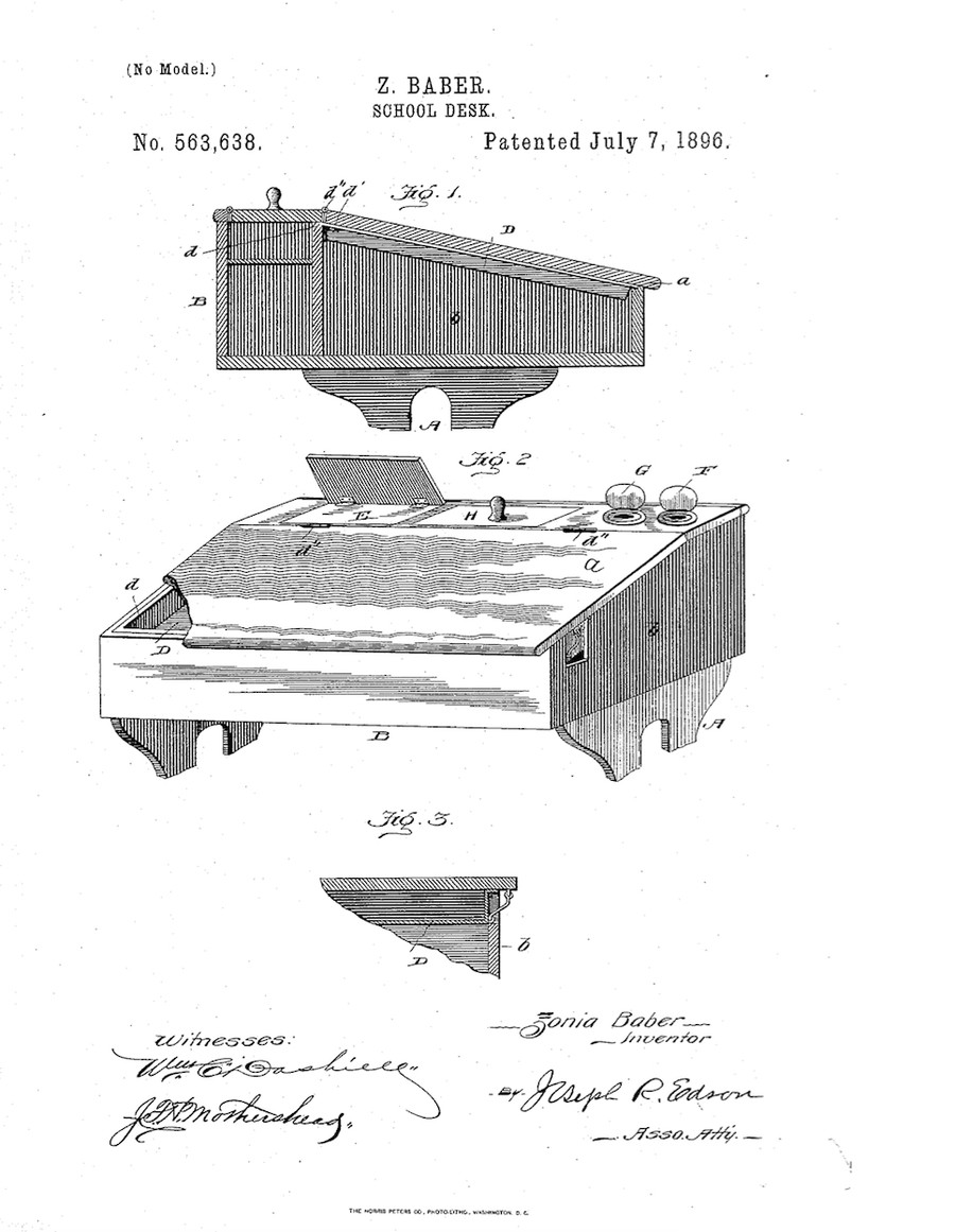Sáng chế “bàn học địa lý” của Zonia. Ảnh: Kho lưu trữ Đại học Chicago