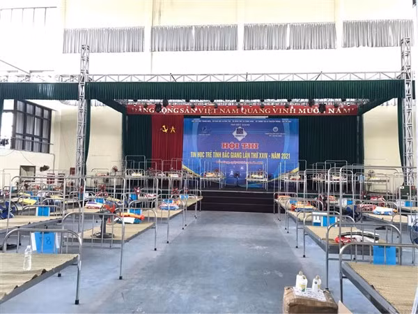 Khu cách ly y tế dành cho người mắc Covid-19 không triệu chứng tại Bắc Giang. Ảnh: Bộ Y tế cung cấp