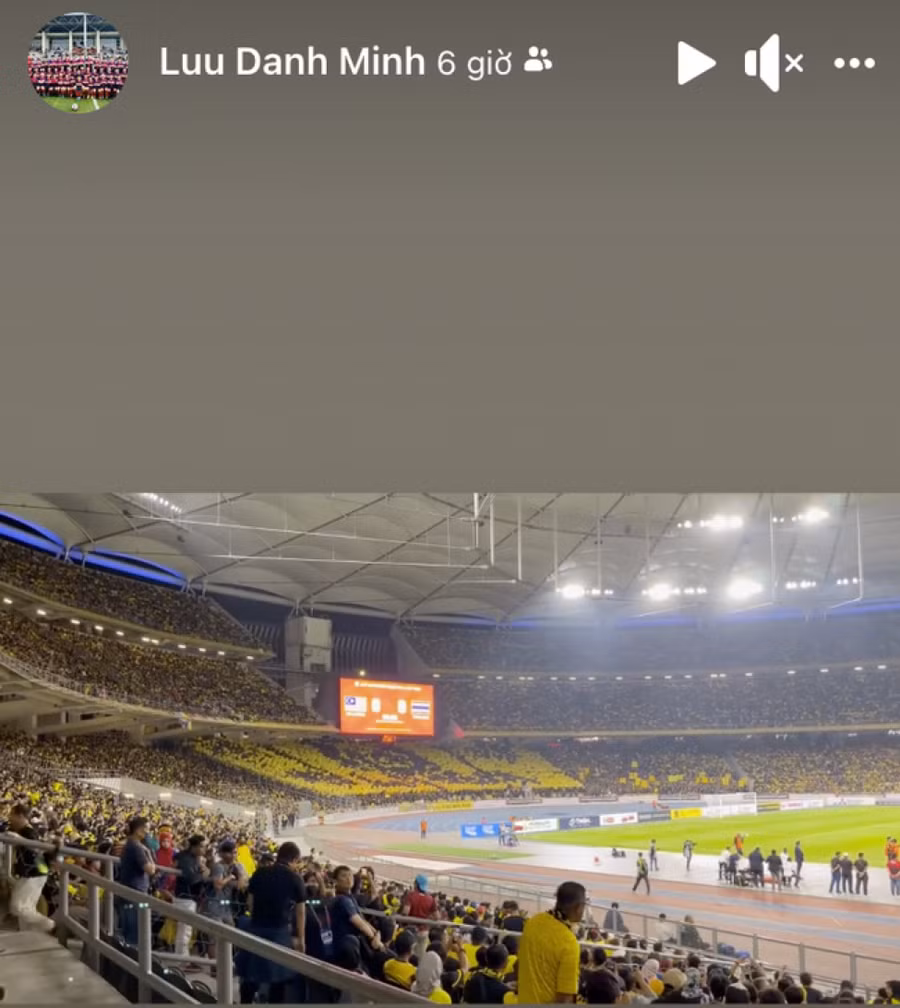 Thầy Park cử trợ lý thám thính trận Malaysia đấu Thái Lan ở lượt đi bán kết AFF Cup 2022. Ảnh: Trang cá nhân của trợ lý Lưu Danh Minh.