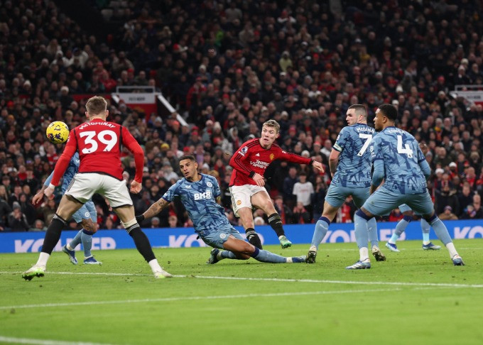 Rasmus Hojlund trong màu áo Man Utd. Rasmus Hojlund trong màu áo Man Utd.