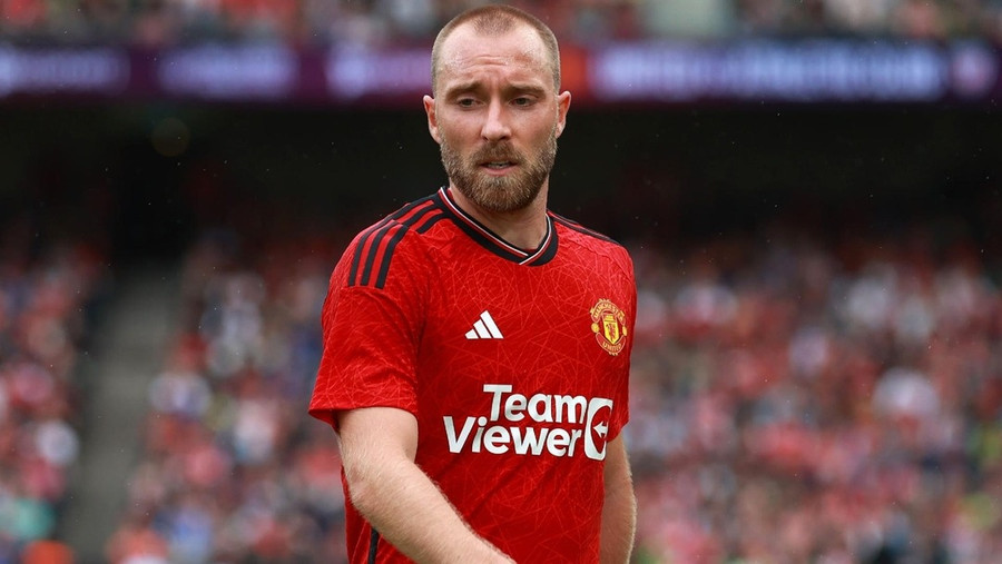 Christian Eriksen trong màu áo Man Utd. Christian Eriksen trong màu áo Man Utd.