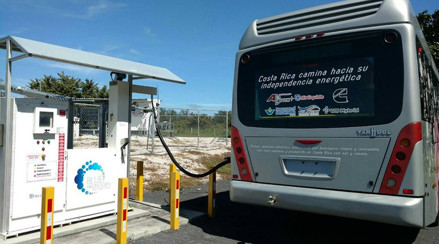 Xe bus chạy bằng năng lượng hydro sạch tại Costa Rica. Xe bus chạy bằng năng lượng hydro sạch tại Costa Rica.