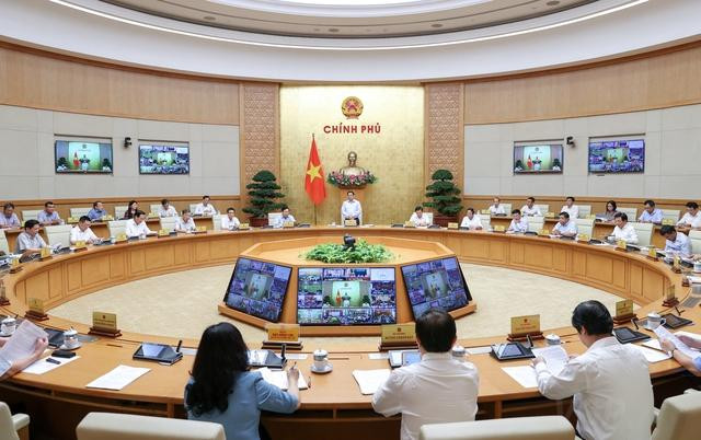 Thủ tướng Phạm Minh Chính chủ trì phiên họp Chính phủ thường kỳ tháng 7/2022, kết nối trực tuyến tới các địa phương. Ảnh VGP. Thủ tướng Phạm Minh Chính chủ trì phiên họp Chính phủ thường kỳ tháng 7/2022, kết nối trực tuyến tới các địa phương. Ảnh VGP.