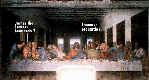 Những kiệt tác hội họa làm đau đầu hậu thế của Leonardo da Vinci ảnh 5 Khuôn mặt của Thánh James nhỏ và Thánh Thomas