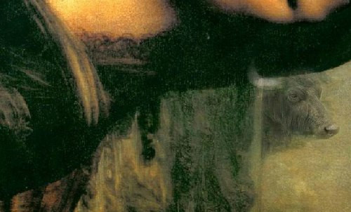 Những kiệt tác hội họa làm đau đầu hậu thế của Leonardo da Vinci ảnh 11 Hình ảnh đầu trâu phía sau Mona Lisa