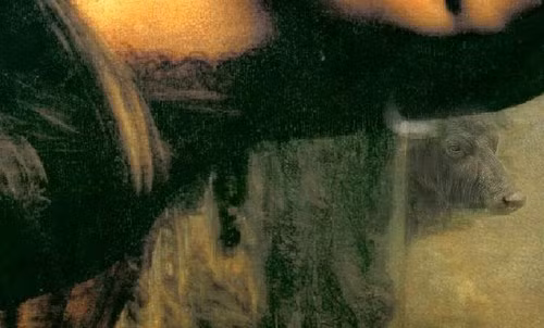  Hình ảnh đầu trâu phía sau Mona Lisa 