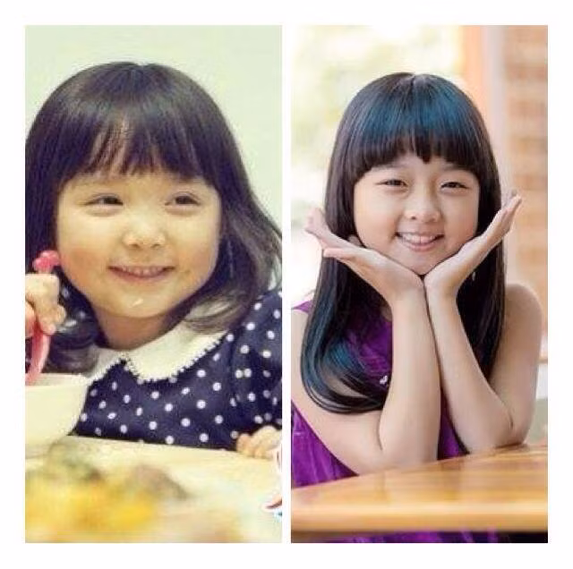  Thiên Duyên (trái) trông giống hệt em sinh đôi của Thanh Mỹ trong nhiều góc ảnh. 