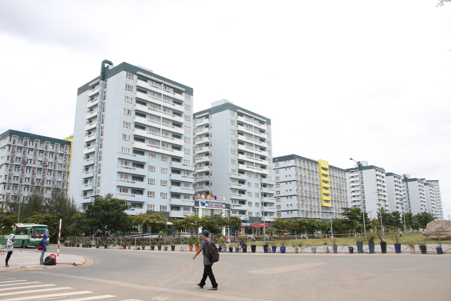 Ký túc xá ĐHQG TPHCM, khu B, thuộc TP Dĩ An, Bình Dương. (Ảnh: Mạnh Tùng)