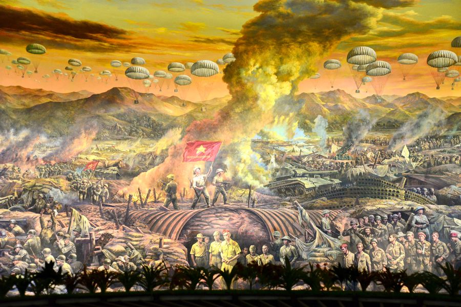 Trường đoạn 'Chiến thắng Điện Biên' của bức tranh Panorama tái hiện toàn cảnh Chiến dịch Điện Biên Phủ. Ảnh minh họa